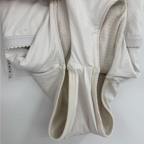 Vitamin A Dea One Piece Textured Swimsuit in White/Black | Small - Picture 7 of 9